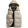 thumbnail image 1 of LAICAIW Men's Quilted Winter Vest Outdoor Removable Hooded Padded Puffer Vest, 1 of 6