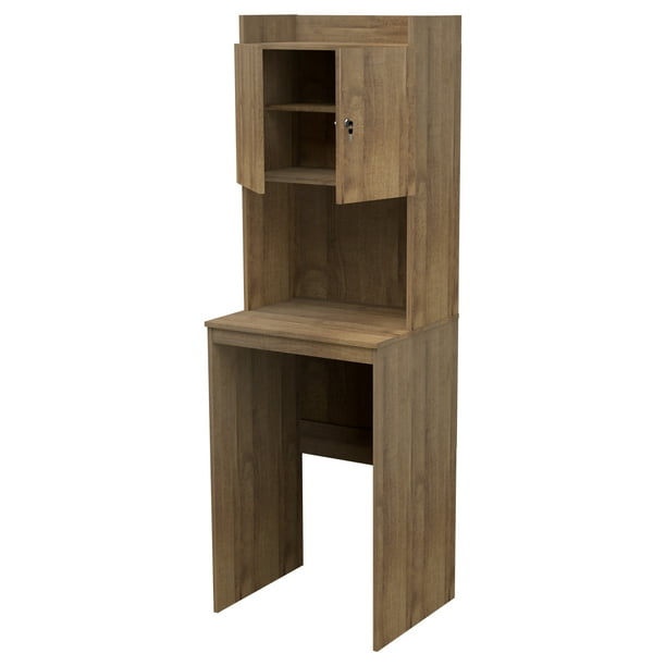 Inval 2Door Mini Refrigerator/Microwave Storage Amaretto