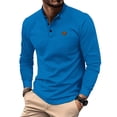 thumbnail image 6 of Afdoent Mens Polo Shirts Male Casual Fall Shirt Button Lapel Long Sleeve Mens Shirts For Business Comfy, 6 of 6