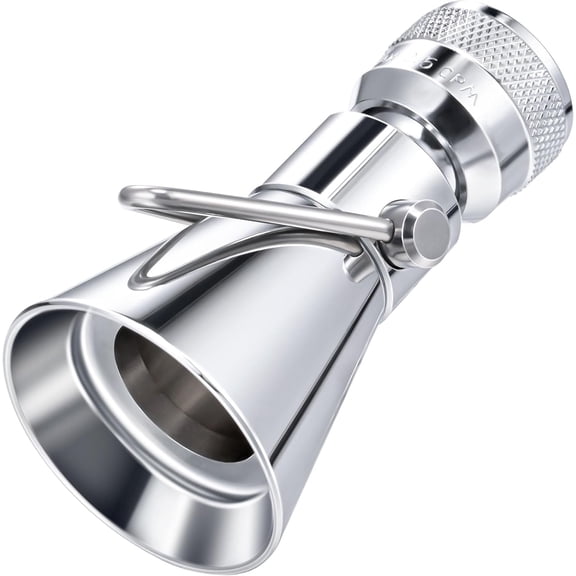 2 Setting Pivoting Single Spray Shower Head with Shut Off Valve, Replacement for 52650-PK Compatible Shower, 2.5 GPM Brass Water Saving 1 5/8" Diameter Face(1 Pack)