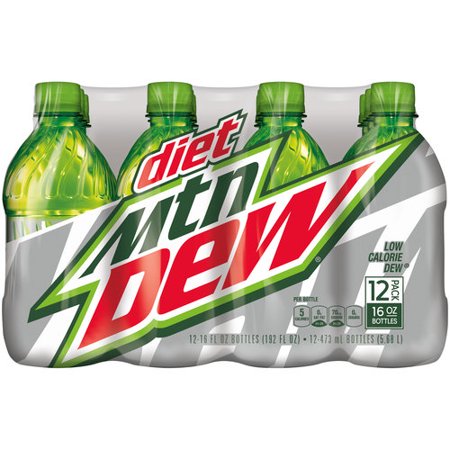 Diet Mountain Dew, 12 oz Cans, 12 Count - - diet mountain dew ultraviolet soda 12 oz 12pk