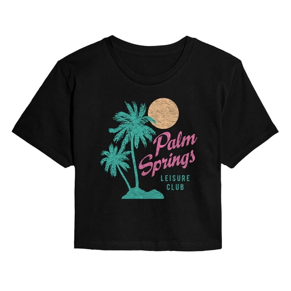 Instant Message - Palm Springs Leisure Club - Juniors Cropped Graphic T-Shirt