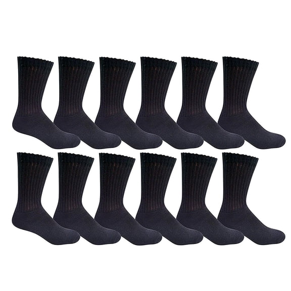 Yacht & Smith 12 Pairs of Youth Girl Socks, Girls Crew Socks, Girls Athletic Socks