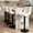 White, variant on Walktory Bar Stools Set of 4 Swivel Adjustable Bar Chairs Counter Height Khaki