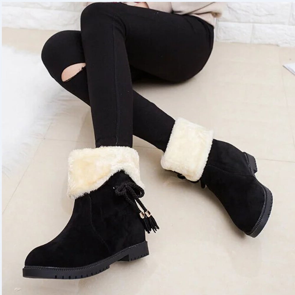 The fairy Women Boots Women Winter Boots Plus Size 43 Snow Boots with Plush Booties for Winter Shoes Woman Ankle Mujer