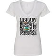 thumbnail image 3 of Inktastic Library Books Reading Librarian Women's V-Neck T-Shirt, 3 of 5