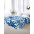 thumbnail image 6 of Full Flat Sheet Only Summer Tropical Palm Tree Soft Microfiber Cooling Bedding Sheets Boho Abstract Leaves Flat Bed Sheet for Hotel,Home Decor, 6 of 9