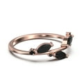 thumbnail image 3 of 0.50ct Black Diamond Moissanite 10K Rose GoldWedding Band, 3 of 4