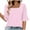 Pink, variant on Womens Summer Casual LooseTops Women's Fashion Summer Wave point Short Sleeve Square-Neck Loose Blouses