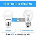thumbnail image 3 of LED Refrigerator Light Bulb (6 Pack), 40W Equivalent, 120V A15 Fridge Bulbs 6W, 5000K Daylight 480 Lumens, E26  Base, Non-dimmable, 3 of 7