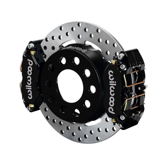 Wilwood 140-12557-D Dynapro Dual-Caliper SA Lug Drive Rear 11.44" Dynamic Brake Kit, Drilled M-W/Lamb Ends, 690" Studs