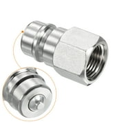 Uxcell G1/2 Female 0.85 OD Pipe Fitting Plug Adapter Hydraulic Quick Connect Coupler, 1 Pack