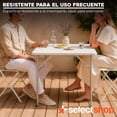 thumbnail image 2 of Mesa Plegable Cuadrada 84X84X74 CM Comedor para Jardin Plegable De Plastico Resistente Tipo Portafolio Mesa de Trabajo Multiusos Comedor Grande para Jardin, 2 of 6