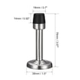 thumbnail image 5 of Uxcell 1.5 inch x 3.07 inch Door Stopper with Rubber Tip Brushed Zinc Alloy Silver Tone, 5 of 5