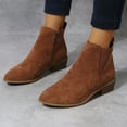 thumbnail image 2 of B91xZ Bottes de Combat Mode Chelsea Confort Talon Bas Bottines, Marron 7, 2 of 5