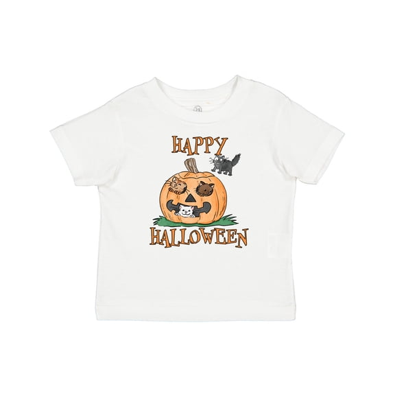 Inktastic Happy Halloween Kittens in a Pumpkin Boys or Girls Baby T-Shirt