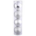 thumbnail image 1 of Silver 4 Finish Assorted Drilled Ball Ornament, 8 in. - 4 per Box, 1 of 1