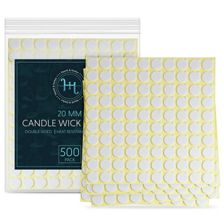 EricX Light 240 pcs Candle Wick Stickers,Heat Resistance Glue Adhere Steady  in Hot Wax for Candle Making