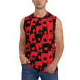 thumbnail image 1 of Fotbe Playing Cards Men's Camiseta sin Mangas Estampada para Hombres, Playera Casual para Gimnasio, Entrenamiento, Playa-Medium, 1 of 7