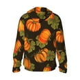 thumbnail image 3 of Sigee Orange Pumpkin Print UPF50+ Men's Sun Protection Hoodie Shirt SPF UV Shirt Long Sleeve Fishing Outdoor Lightweight, S-3XL, 3 of 9