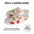 thumbnail image 6 of Fotbe Hand Drawn Strawberry Pattern Women's Fuzzy Curly Fur Memory Foam Loafer Slippers Indoor Outdoor Slippers Winter Home Shoes-42/43, 6 of 7