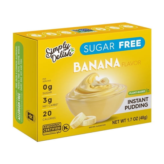 Simply Delish S Sugar Free Instant Pudding Banana - 1.7 oz Pack of 2