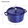 thumbnail image 4 of Staub Cast Iron 4-qt Round Cocotte - Dark Blue, 4 of 9