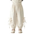 thumbnail image 3 of Liyamei Girls Soft Breathable Leggings with Loose Fit and Knot for Summer Casual Size 3-9 Years, 3 of 5