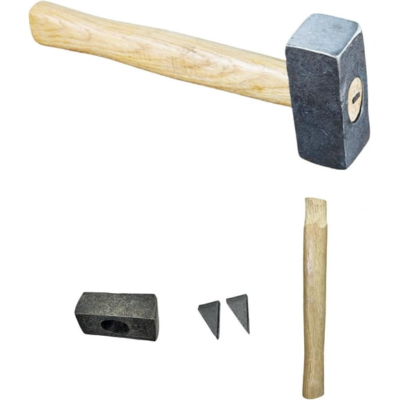 UTAH-Sledge Hammer Heavy Duty Harden Steel DIY Sledge Hammer 2 Pound Handcrafted Sledgehammer for Drilling, Chisels, Nail, Rebar, Kindling Crack Hammer - Wood Handle