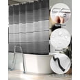 thumbnail image 5 of Split Shower Curtain for Transfer Bench, Black Gray Fabric Shower Curtains for Bathroom, Farmhouse Vintage Gradient Wooden Plank Tub Sliding Transfer Bench Waterproof Bath Curtains 72"x84", 5 of 9