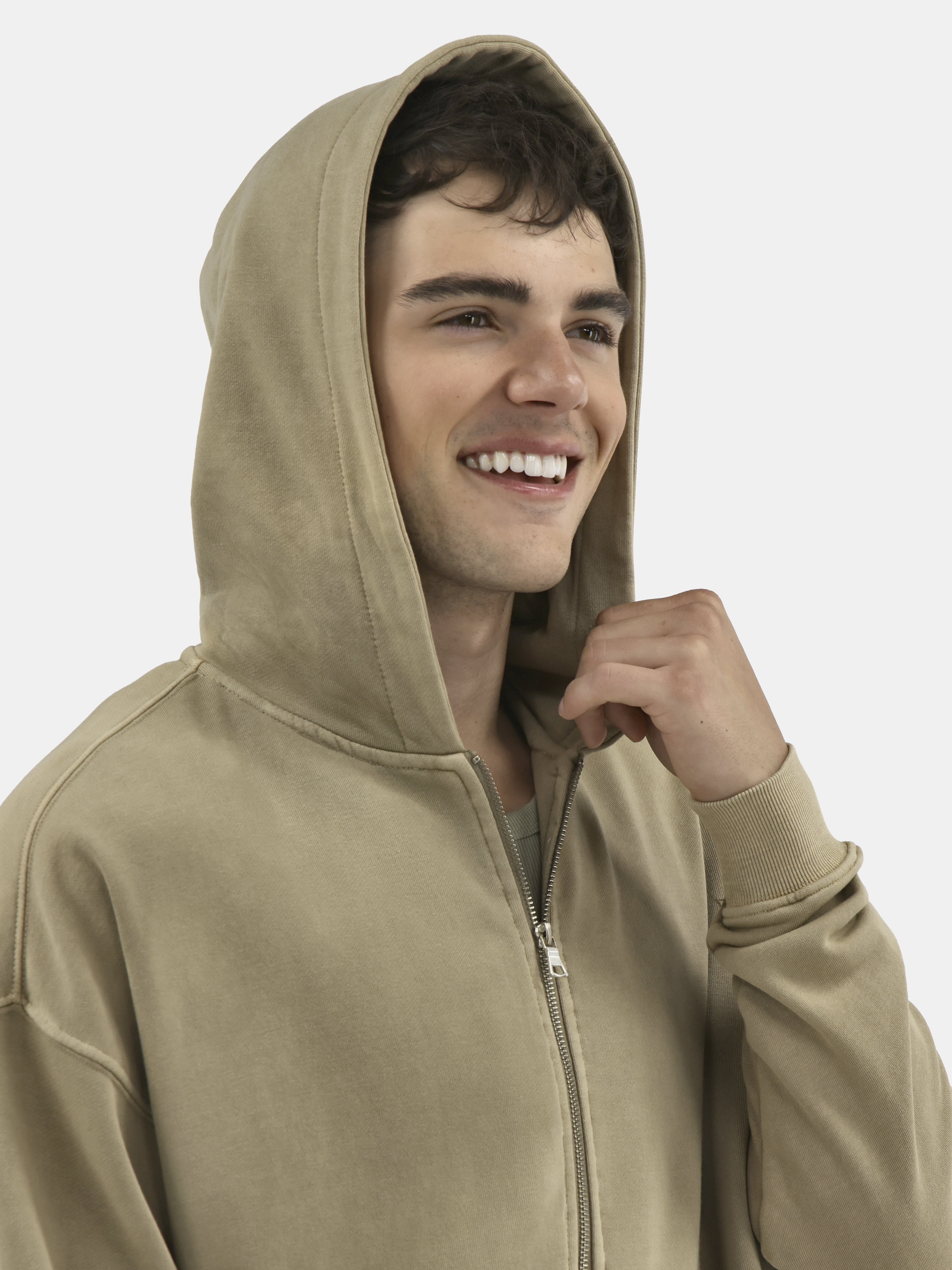 No Boundaries Zip Hoodie with Long Sleeves, Men's & Big Men's