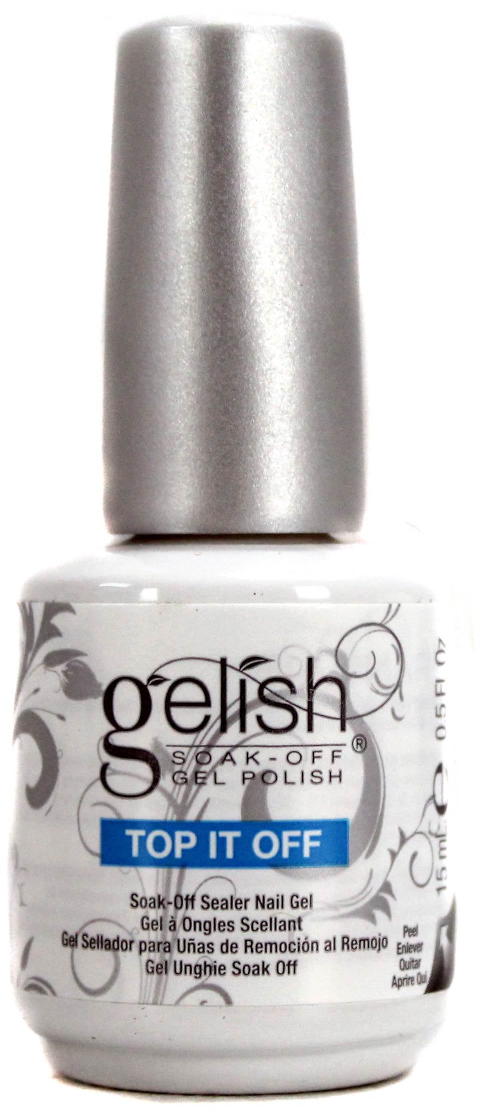 NEW Gelish 01246 Top It Off Coat Gel LED Soak Off Gel 15mL .50z Nail Polish