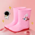 thumbnail image 2 of Botas de lluvia de astronauta para niños, zapatos de agua antideslizantes Unisex, botas para jugar en el agua al aire libre, zapatos negros de talla grande para niños pequeños, 2 of 5