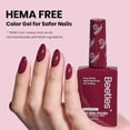 thumbnail image 5 of Beetles Burgundy Red Gel Polish, Modern Berry 15ML Wine Red Gel Nail, 5 of 7