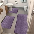 thumbnail image 2 of Dark Purple Bathroom Rugs, Soft Small Absorbent Microfiber Bath Rugs Non Slip Quick Dry Fluffy Bath Mats for Bathroom Floor Tub Showers, Machine Washable, 2 of 9
