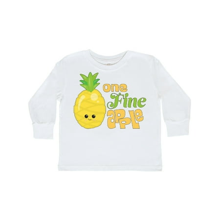 

Inktastic One Fine Apple Cute Pineapple Gift Toddler Boy or Toddler Girl Long Sleeve T-Shirt