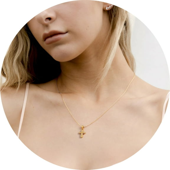 Murtoo Elegant Gold Plated Cross Necklace Collection with Sparkling Crystal Accents – Timeless Faith-Inspired Jewelry for Everyday Wear