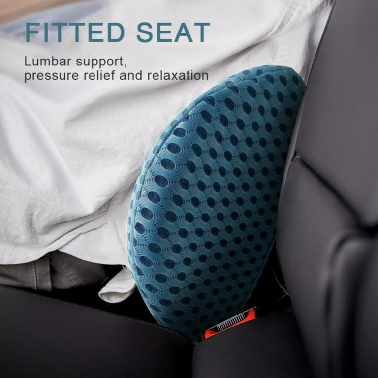 Lumbar Support Pillow For Office Chair,Memory Foam Back Waist Cushion  Pregnancy Sleeping Pillows for Relieve Pain Support Waist for Beds,Car Seats ,Chair (White) 