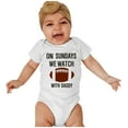thumbnail image 1 of Rhuody Cache-Couches pour Fille Col Rond Justaucorps Manches Courtes Imprimé Rugby à Lettres Barboteuse Tenue Rétro Blanc 12-18 Mois, 1 of 3