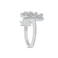thumbnail image 4 of AFFY White Diamond Marijuana Leaf Adjustable Toe Ring in 14K White Gold over Silver-12, 4 of 7