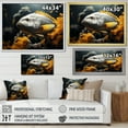 thumbnail image 4 of Designart "The Monochrome Ballet Of Yellow And Grey Fish I" Coastal Coral Under Water Floater Framed Canvas Art Print, 4 of 5