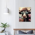 thumbnail image 3 of JRXY Highland Cow Poster Canvas Wall Art Animal Picture for Nursery Farmhouse Kitchen Room Decor 12x16 in, 3 of 4