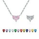 thumbnail image 1 of Heshpaws 925 collar en forma de corazón de plata esterlina, collar colgante de plata esterlina de Zirconia 5a de doble cara, regalo de Navidad para el aniversario de la mujer, con caja de regalo, 1 of 1