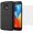 Black, variant on REQO Phone Case for Moto E4 Plus with Tempered Glass Screen Protector Cover and Slim Cell Accessories Protective Motorola E Plus 4th Generation MotoE4 4E + E4+ E4Plus Women Men Carbon Fiber Navy Blue