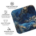thumbnail image 3 of Sigee Golden Blue Mountains for Water-Resistant, Heat-Resistant, Non-Slip Leather Coasters Set, Ideal for Coffee Table, Office, Bar, Home Decor-Square, 3 of 6