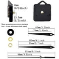 thumbnail image 4 of Bearachild Kit de mecanismos de reloj, juego de manecillas de movimiento de cuarzo silencioso, relojes de pared, repuesto de reloj de barrido, eje Decoración del hogar, 4 of 6