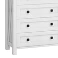 thumbnail image 3 of Dextrus 5 Drawer White Dresser for Bedroom,Wood Cabinet with Walnut Top, Vertical Chest of Drawers, 3 of 10