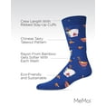 thumbnail image 3 of MeMoi Men's Let's Order Takeout Bamboo Blend Novelty Crew Sock - Mens - Male, 10-13, Royal Blue, 3 of 8