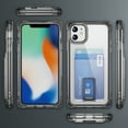thumbnail image 5 of Allytech Clear Case for iPhone 11 with Card Slot, Four Matte Corners Drop Protection, Ring Holder Kickstand, Shockproof Anti-Scratch Ultra Slim & Lightweight Case Cover, Black, 5 of 8