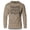 Khaki, variant on GYMISH Hard Work Lightweight Long Sleeve Hooded T-Shirt for Men – Motivational Workout Hoodie, Sport Grey, Small